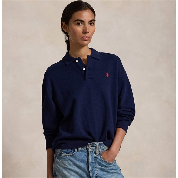 Polo Ralph Lauren Polo-Collar Fleece Pullover, Cruise Navy 